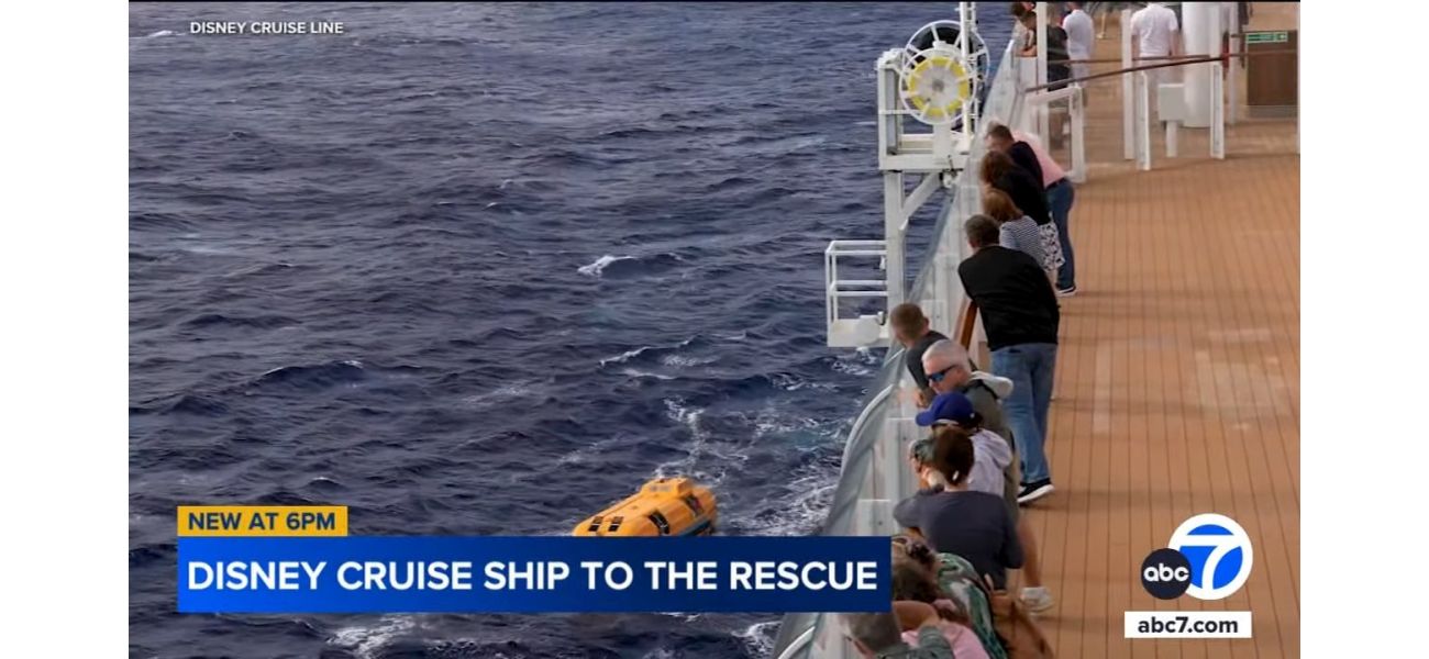 A Disney ship saved 4 people from a sinking catamaran.