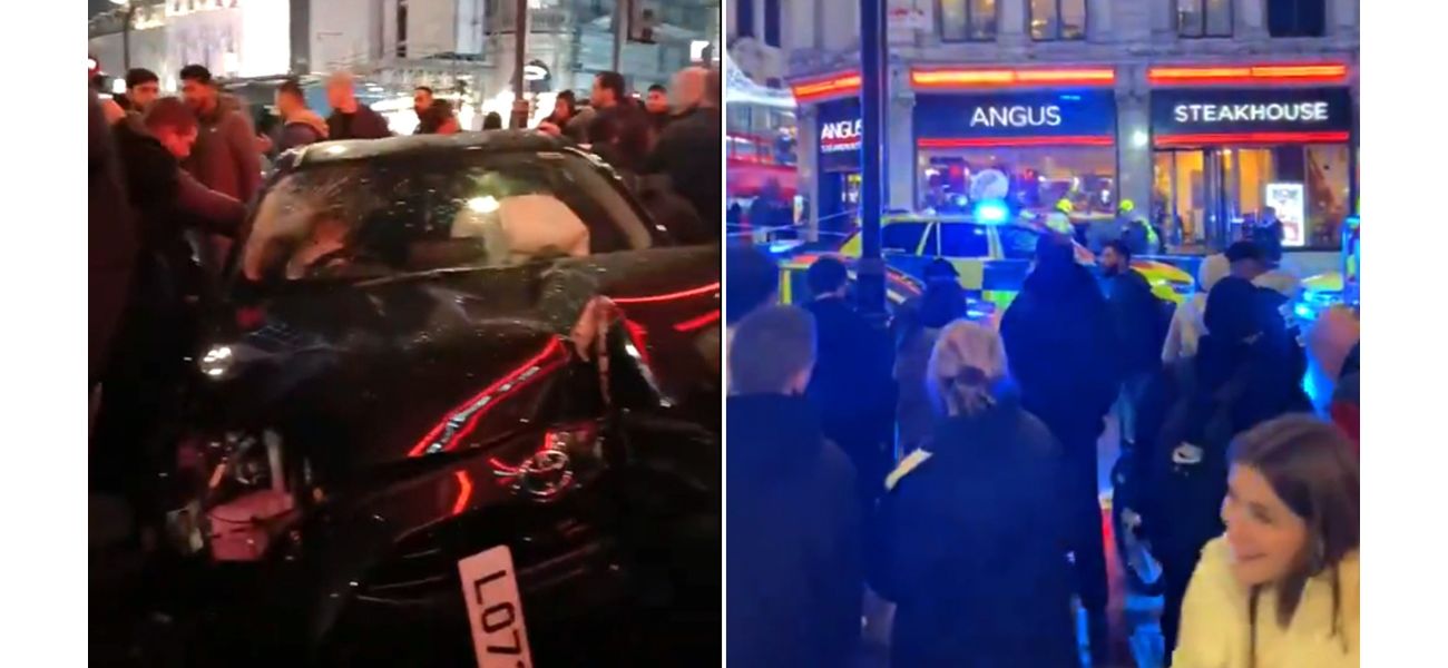 Multiple people injured in central London as car crashes into crowd, requiring hospital treatment for some.