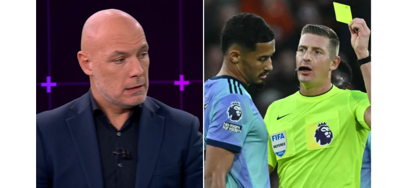 Referee Webb says Arsenal player at fault for error in sending off Saliba.