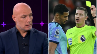 Referee Webb says Arsenal player at fault for error in sending off Saliba.