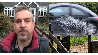 Clogged pipe causes feces to cover house in poop.