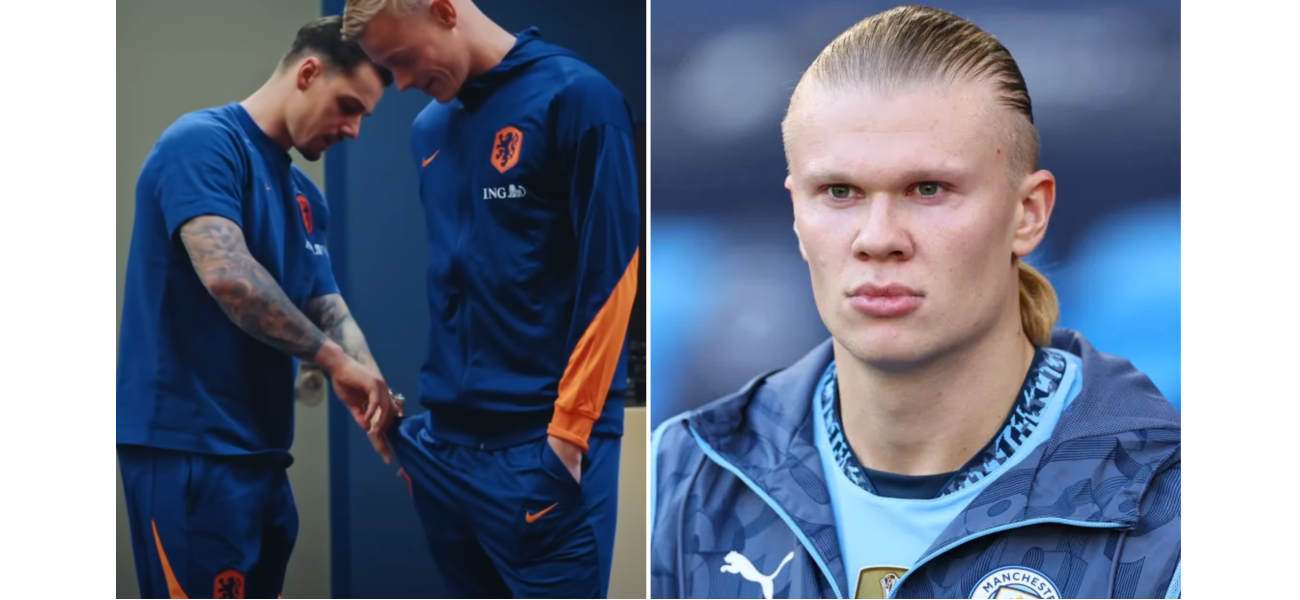 Dutch player ridicules Haaland after altercation with Jan Paul van Hecke.