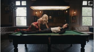 British celebrity couple creates provocative holiday commercial.