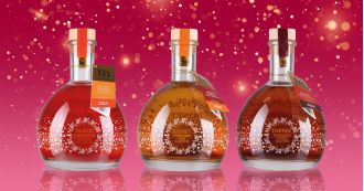 Add some shimmer to your holiday drinks with Aldi's Shimmer Globe Liqueurs.