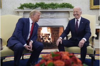 Trump shows rare sign of happiness after telling Biden that politics is a difficult game.