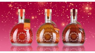 Add some shimmer to your holiday drinks with Aldi's Shimmer Globe Liqueurs.