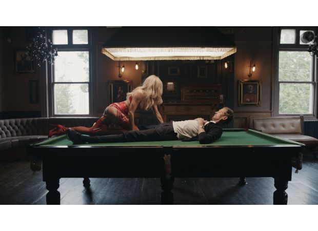 British celebrity couple creates provocative holiday commercial.