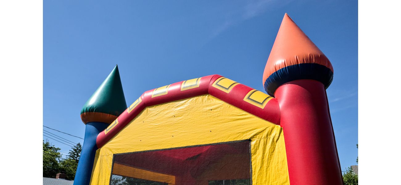 A bouncy castle at Melbourne school event was not properly secured.