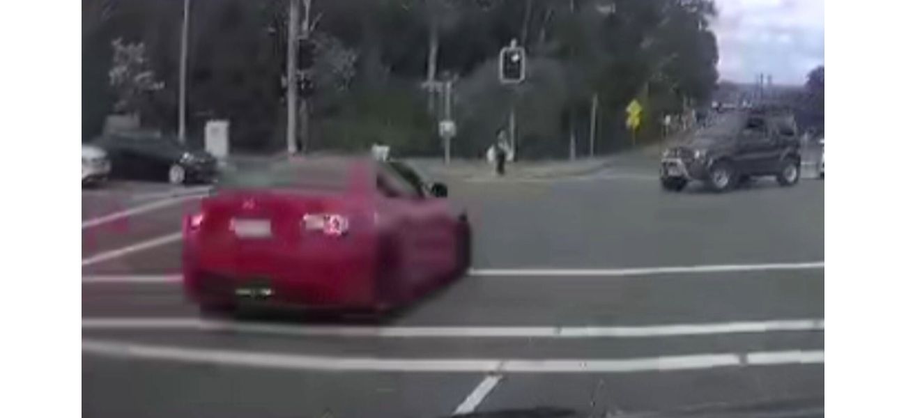 Video captures shocking scene as car hits both toddler and elderly woman in a dramatic incident.