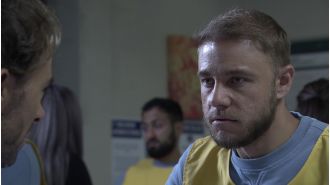 Famous soap opera character learns about a family member's death.