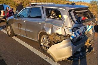 An officer from Colorado State Patrol was hit and hurt by a suspected drunk driver in El Paso County.