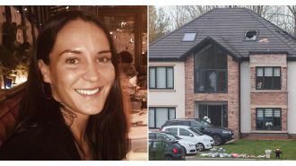 A mother of four died in a house fire while her children escaped the blaze.