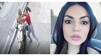 A woman was arrested for not wearing a hijab despite being attacked by a man on the street.