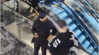 Security footage reveals last moments before alleged killing of biker associate in Sydney.