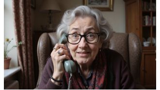 Grandma confronts scammers with knitting conversation.
