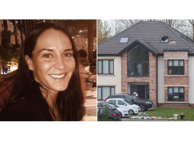 A mother of four died in a house fire while her children escaped the blaze.