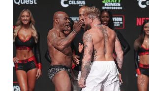 Jake Paul’s mother criticizes Mike Tyson for his slap during the weigh-in before their fight on Netflix.
