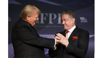 Sylvester Stallone praises Trump, comparing him to George Washington.