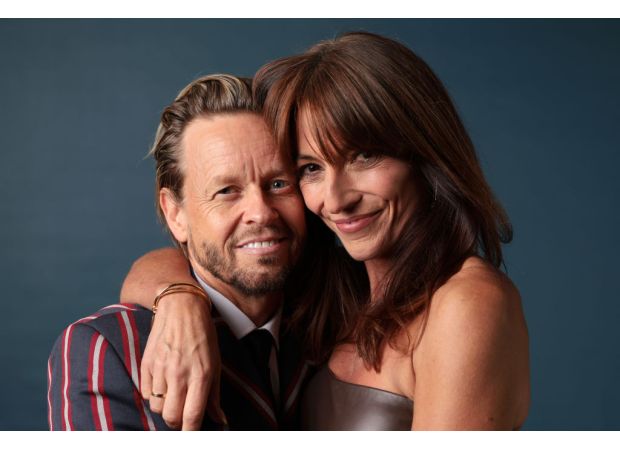 Davina McCall's hairstylist partner is there for her during her surgery, showing their strong relationship.