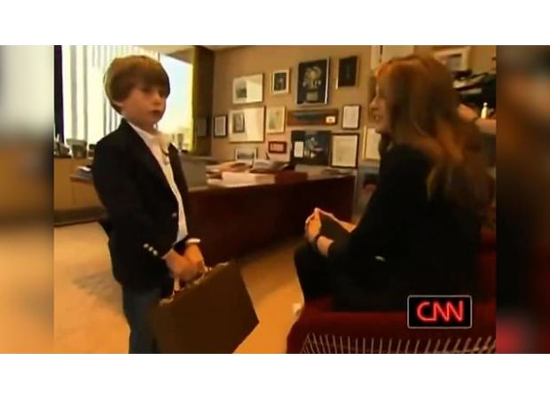 People are surprised by four-year-old Barron Trump's voice.