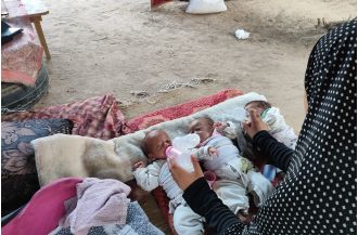 Family in Gaza living in a constant state of danger and instability due to ongoing conflict.