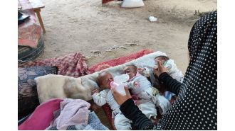 Family in Gaza living in a constant state of danger and instability due to ongoing conflict.