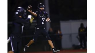 Impressive showing: Tristan Tia shines in playoff victory against Las Lomas.