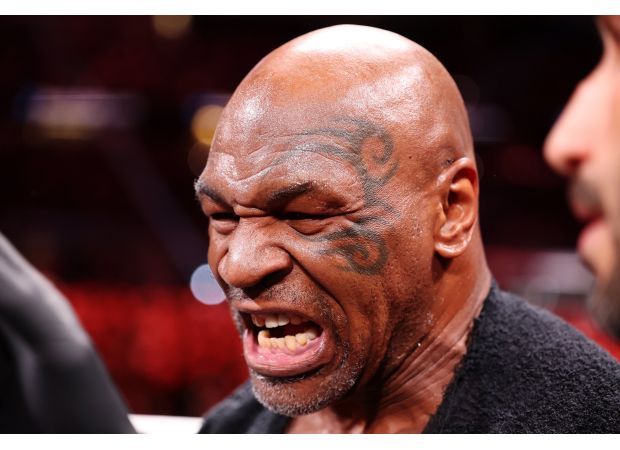 Tyson explains why he bit his glove during fight against Jake Paul.