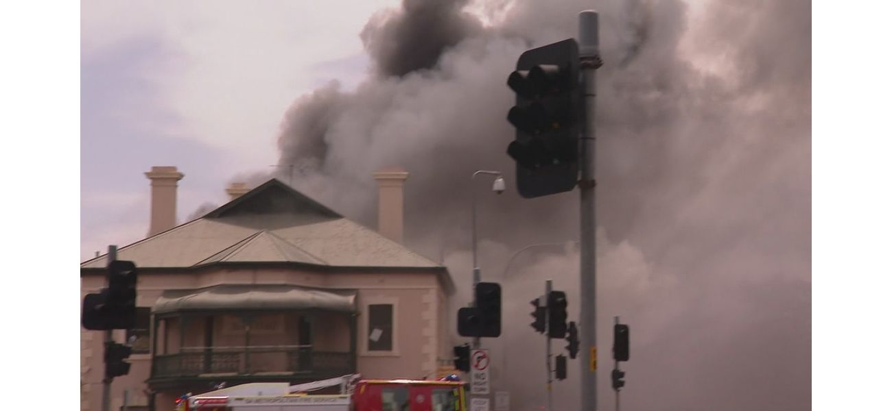 Historic Adelaide pub catches fire, toxic smoke danger alert issued.