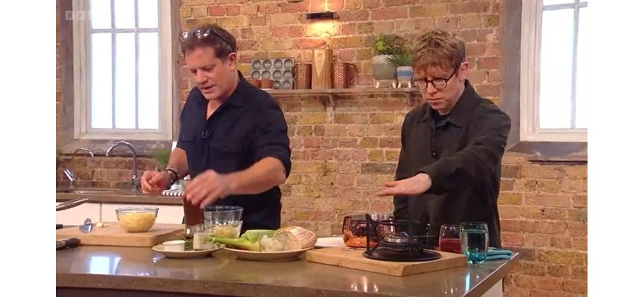 Celebrity from Strictly Come Dancing reprimanded for strange choice to touch stove on weekend cooking show.