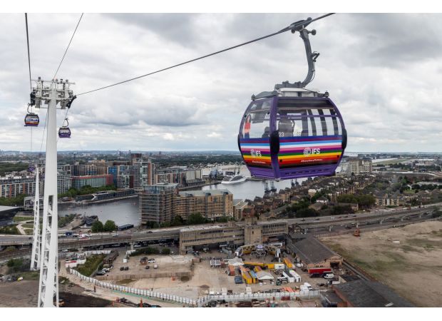 Expensive London cable car has surprisingly few riders during busy times.