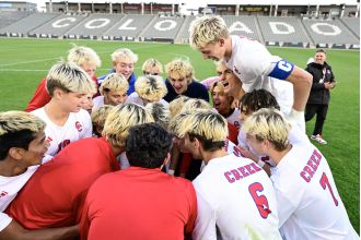 Cole Wearner leads Cherry Creek to victory over Broomfield in Class 5A boys soccer championship with a 2-1 score.