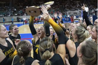 Thompson Valley dominates Lutheran to win 4A girls volleyball championship.