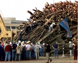 Texas A&M commemorating 25 years since bonfire collapse that claimed 12 lives.