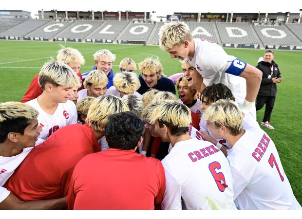 Cole Wearner leads Cherry Creek to victory over Broomfield in Class 5A boys soccer championship with a 2-1 score.