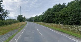 A driver dies and a child is taken to the hospital by helicopter after a three-car collision.