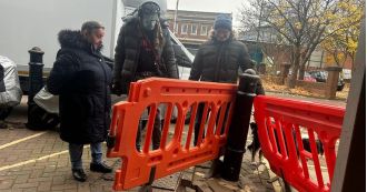 Angry residents report swarms of rats fleeing sinkhole and causing car damage.