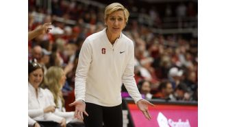 Stanford women's first loss of season, 79-66 to Indiana at No. 24.