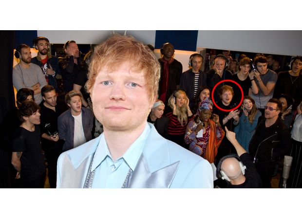 Ed Sheeran didn't give permission for his vocals to be used in the Band Aid 40th release.