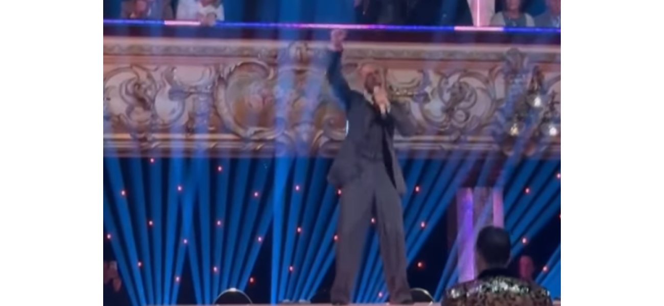 Former X Factor singer surprises audience with impromptu performance during break in Strictly show.
