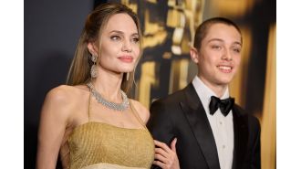 Angelina Jolie is seen with her son Knox, who looks just like his father Brad Pitt.
