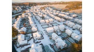 The snowy rooftops in this photo are completely normal.