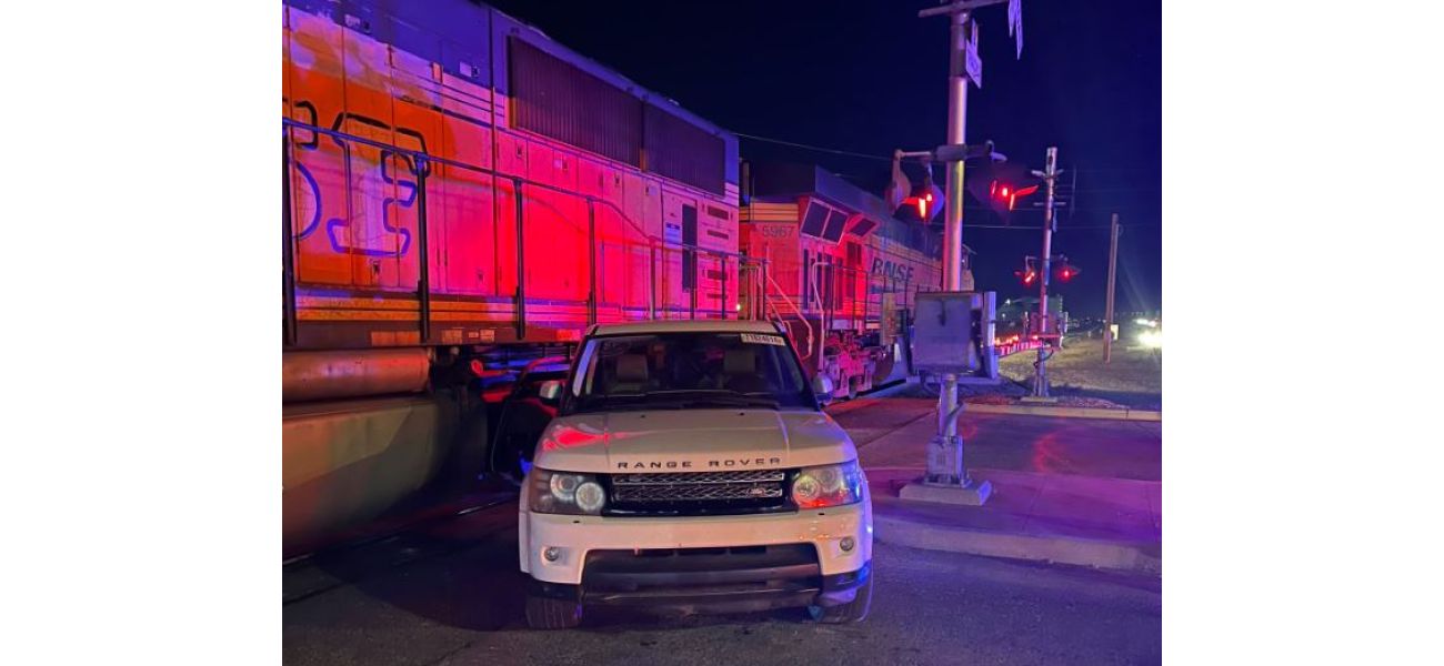 Train crashes into SUV stuck on tracks in Commerce City