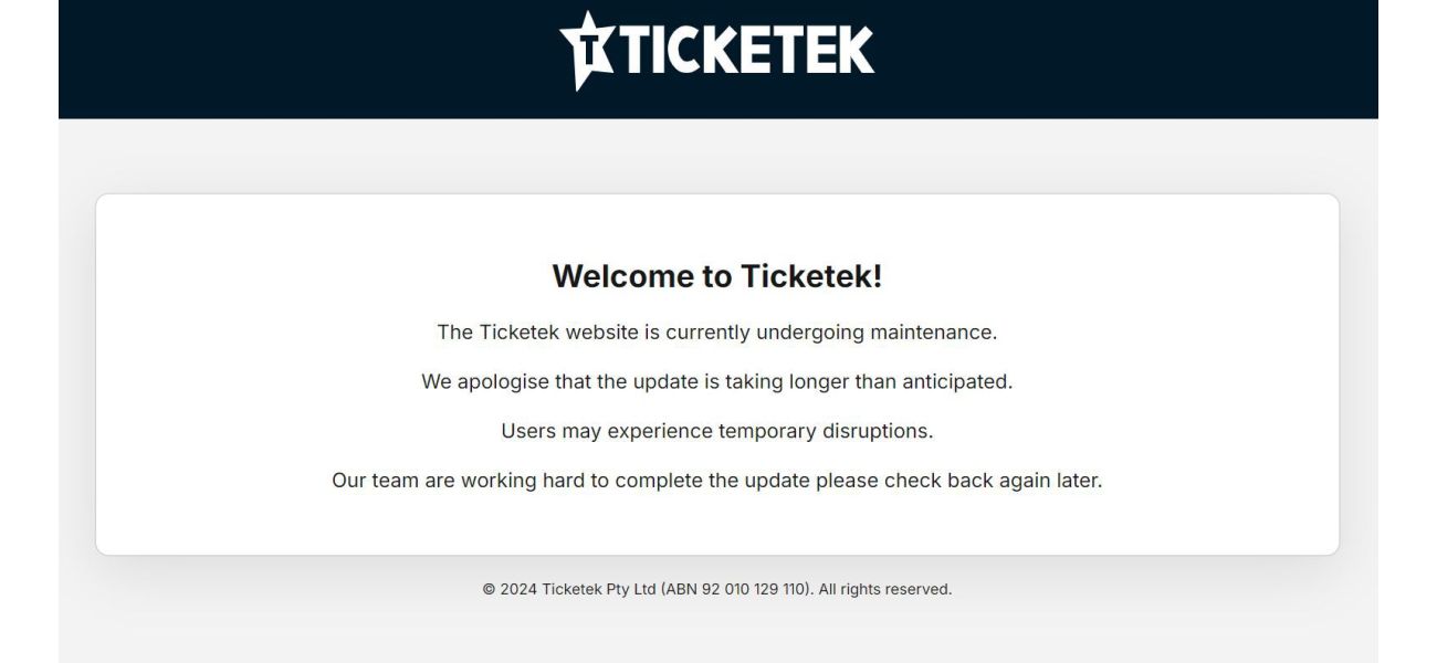 Ticketek website shutdown temporarily after security threat