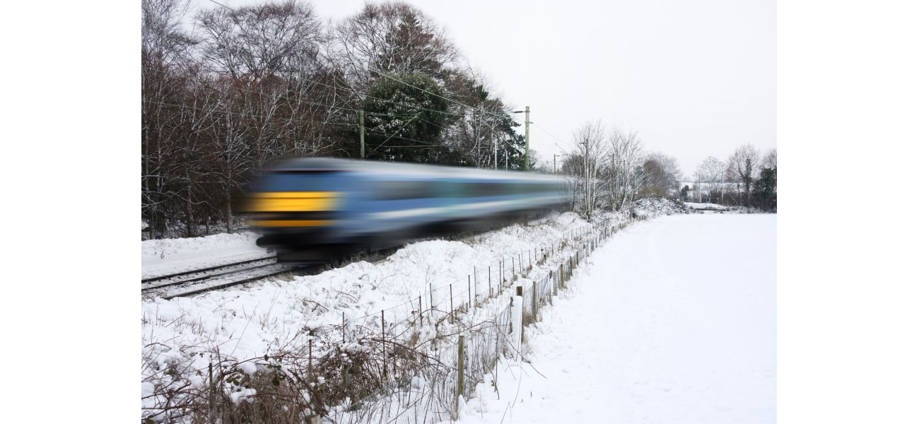 Bad weather disrupts travel in UK with cancelled trains and icy roads.