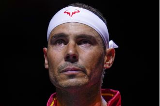 Nadal cries during Spanish anthem at Davis Cup Finals