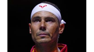 Nadal cries during Spanish anthem at Davis Cup Finals