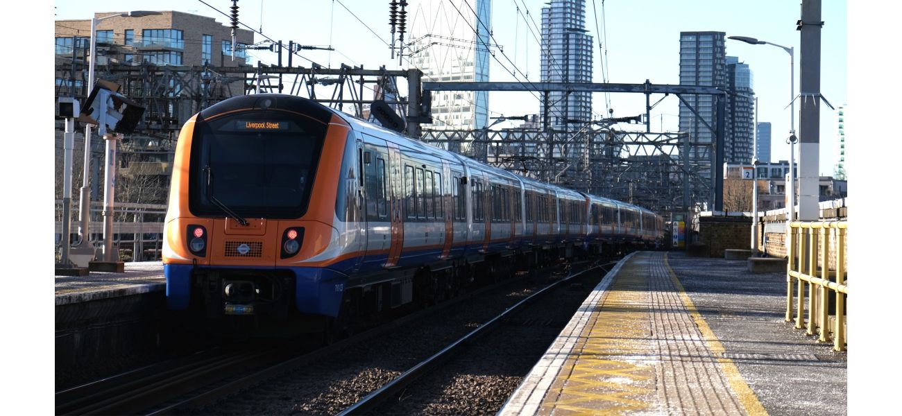 The map displays the names and colors of the new London Overground lines.