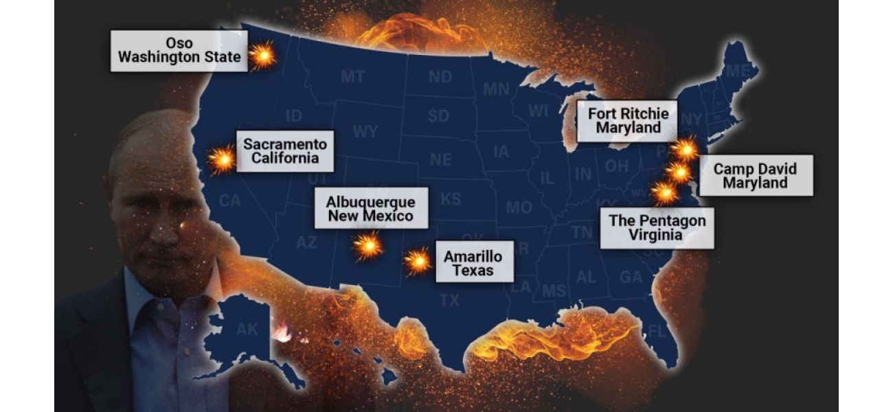 New map shows probable US sites on Putin's third world war nuclear target list.