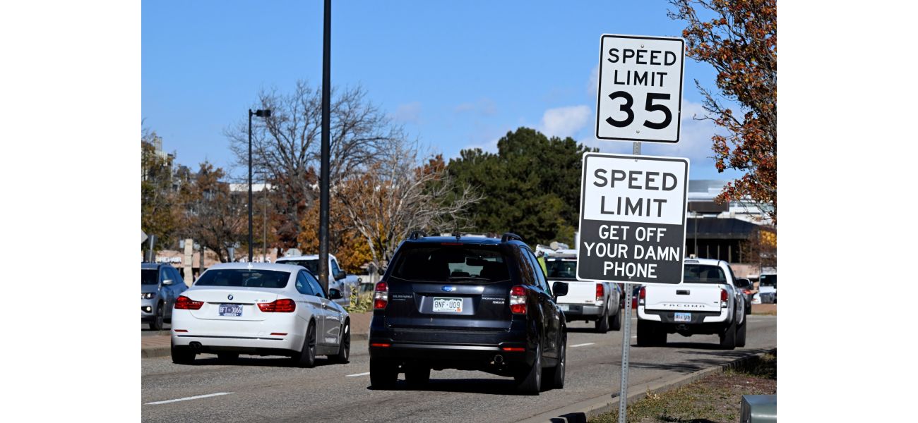 Boulder receives fake traffic signs with vulgar message urging people to stop using their phones.